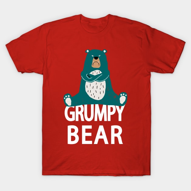 Grumpy Bear T-Shirt by coryreid_illustration